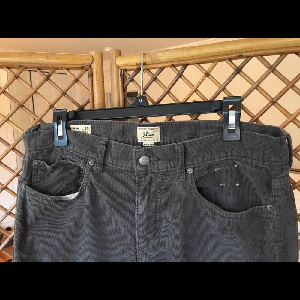 J. Crew Men’s Gray Corduroy 770 Jeans